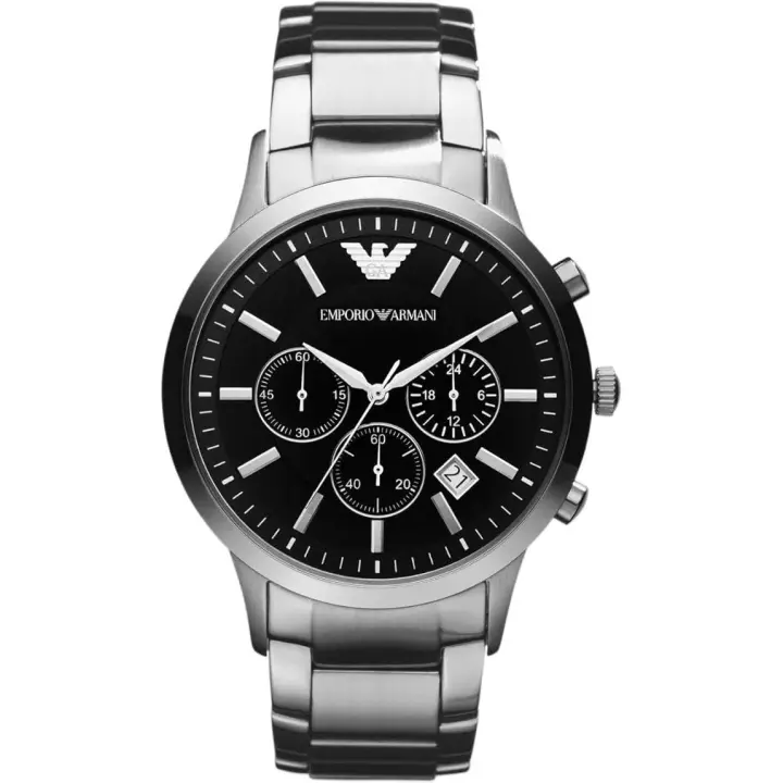 Relojes Hombre Emporio Armani Movimiento Cronógrafo con 3 subesferas y Caja de 43mm con Correa de Acero, Piel o Silicona AR2434 - 1