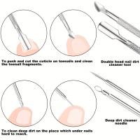 Kit De Eliminación De Uñas Encarnadas 6/7 En 1 Con Lijadores Y Levantadores De Uñas Subyacentes Herramientas De Pedicura De Acero Inoxidable Para El Cuidado Del Pie - details 3