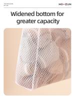 Bolsa De Ropa Con Malla De Panal Y Cierre Para Lavandería Organizador Multifuncional De Ropa Para Dormitorio Y Baño Con Montaje En La Pared Material De Poliéster - details 4