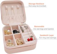 Mini Organizador De Viajes para joyas, organizador pequeño y portátil, Caja de almacenamiento de exhibición portátil para anillos, pendientes, Collares, Regalos - details 1