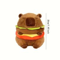 Muñeco De Peluche Capibara Hamburguesa Juguete Suave Simulación Anime Animal De Peluche Kawaii Regalo Para Niños - details 0