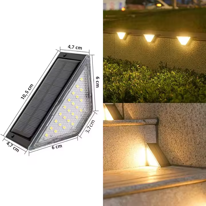 Lámpara Solar Para Escaleras Exterior IP65 Impermeable LED Decoración De Piso Patio Auto-contada 1-8 PCS Luz De Porche - 1