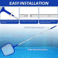 Jsdoin RecoogeHojas para Piscinas Profesional,Kits de Skimmer Piscinas with 1,2 m Barra Telescópica para Spas, Nación - details 1