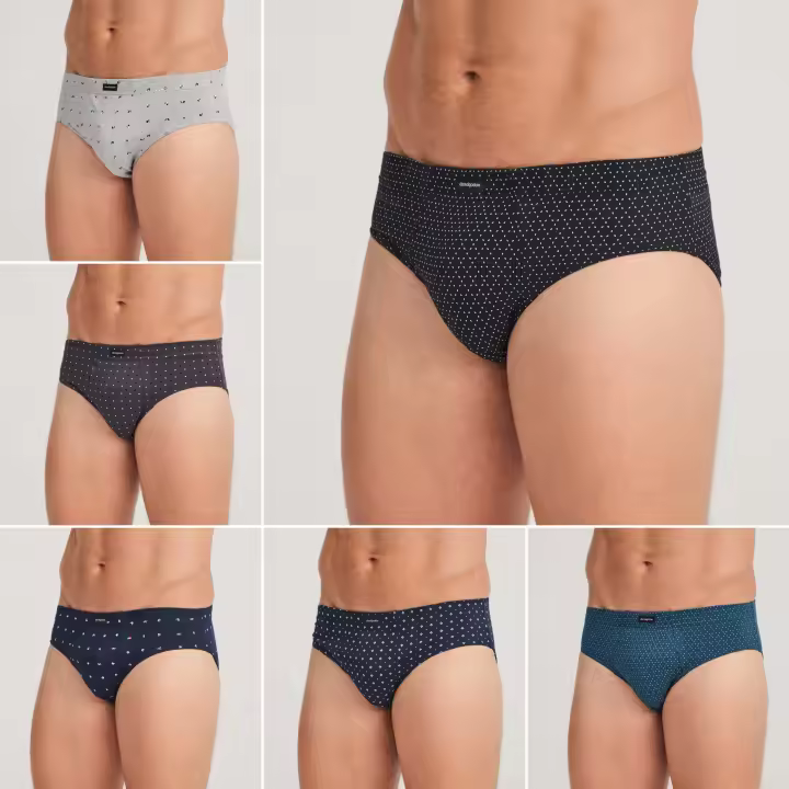 DON ALGODÓN | Pack de 6 Slips Para Hombres | 6 Estampados y Colores Diferentes | 100% Algodón | Suaves y Cómodos | Transpirables | Máxima Calidad - 1