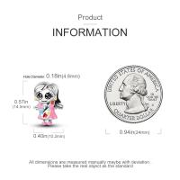Encantos De Pareja De Niño Y Niña Platinados Con Circonia Para Pulsera O Collar Joyería Para Mujer Pendiente Clásico De Moda Vintage Romántico - details 150