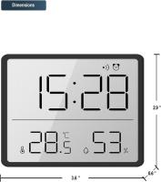 Despertador digital inteligente con atracción magnética, temperatura y humedad interior, fecha de la hora de la pantalla de alta definición, suministro de energía de la batería - details 0