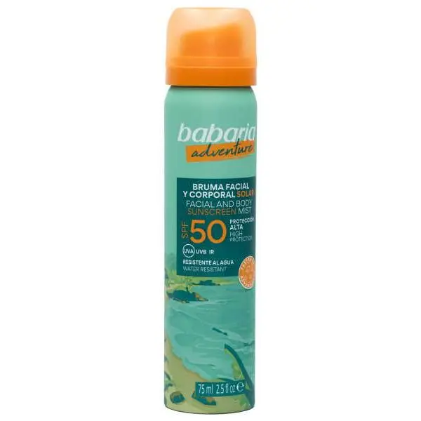 BABARIA Adventure Bruma Facial Protectora SPF50  75 ml Bruma Facial y Corporal Solar - 1