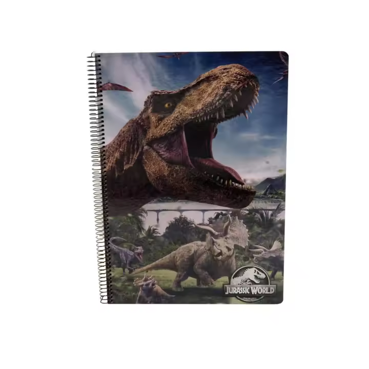 UNIVERSAL STUDIOS - Jurassic World Cuaderno Folio 80 Hojas - 1