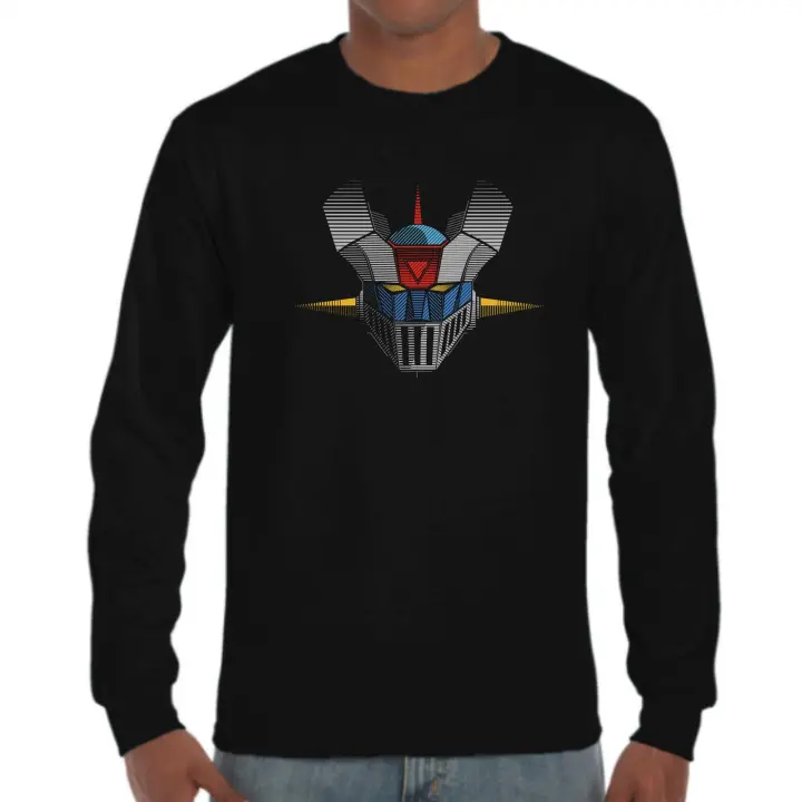 The Fan Tee Camiseta Manga Larga de HOMBRE Mazinger Z Puños fuera EGB Afrodita Anime Retro 80 018 - 1