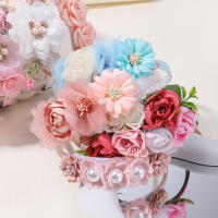 Headband De Boda Para Niñas Con Perlas Y Plumas Accesorio De Cabello De Princesa Para Fiestas Y Danzas Recién Nacidos Hecho a Mano - details 16