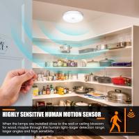 1 Lámpara LED empotrada de techo con sensor de movimiento: detección humana de color blanco para escaleras, armarios, garajes, sótanos - details 3