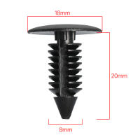 10Pcs Clip De Automóvil Nylon Para Agujero De 8mm Retenedor De Plástico Para Guardabarros Parachoques De GM Ford - details 0