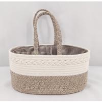 Organizador de pañales para Bebe, cesta de almacenamiento portátil de Algodón con Cuerda, cesta de baño con compartimientos intercambiables, Gift para recién nacidos - details 1