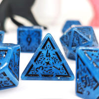Juego De 7 Dados Poliedros DND Para Juegos De Mesa Y Diversiones Multijugador Propiedades De Fiesta D4 D6 D8 D10 D00 D12 D20 - details 5