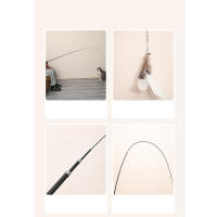 Varita Telescópica Para Gatos Extensible 1.8m Juguete De Pena Resistente Al Rasguño Para Aliviar La Aburrición De Los Gatos - details 1