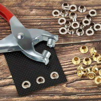 Juego De Herramientas Para Ojales Y Ojillos 1/4 Pulgada Con 30 Piezas De Ojales Metálicos Para Cuero Y Telas Herramienta De Perforación De Agujeros - details 4
