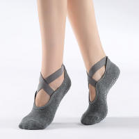Pareja De Calcetines De Yoga Para Mujer Antideslizantes Con Correas Algodón Calcetín Ideal Para Pilates Ballet Danza Calzado De Salón - details 3