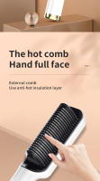 🎁【Detalles para Mamá】Ceramic Hair Straightener Brush, 35W, 2-in-1 Curling and Straightening Comb, with LCD Display, Adjustable Temperature, 220V European Standard Plug, for Unique Hairstyles, Mother'S Day Gift-Cecodadi - details 2