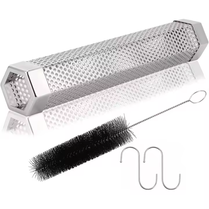 Smoke Tube BBQ Smoker Box 304 Stainless Steel Smoke Generator Grill Portable Grill Tool for Hot or Cold Smoking,Waving Smoke - 1