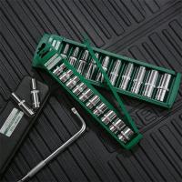 Juego De Encabezados De Destornillador Hexagonal Para Llave De Ratchete 1/4 3/8 1/2 Con Soporte Profundo Y Largo Herramienta De Destornillador Con Funda - details 2