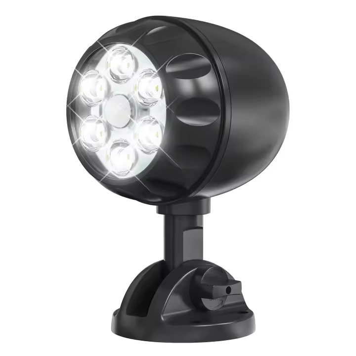 Lámpara De Exterior Con Sensor De Movimiento IP65 6LED 360°Adjustable Para Garage Escaleras Pilares Luz De Pared Contemporánea Fuente De Alimentación Batería - 1