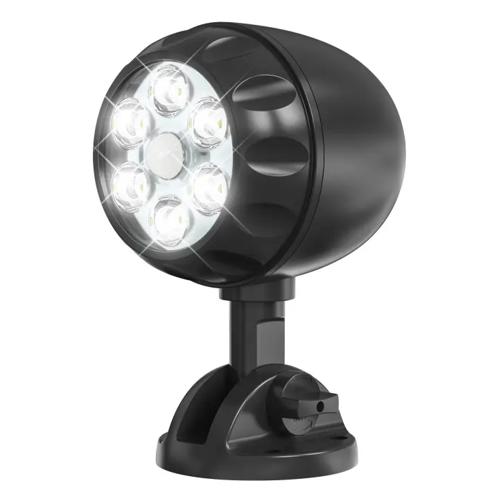 Lámpara De Exterior Con Sensor De Movimiento IP65 6LED 360°Adjustable Para Garage Escaleras Pilares Luz De Pared Contemporánea Fuente De Alimentación Batería - 1