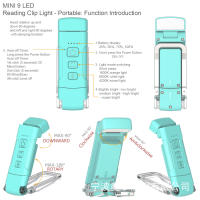 Mini lámpara de protección ocular USB, lámpara plegable con clip para libros, lámpara de libro portátil, lámpara de lectura con protección ocular simple, lámpara de tarjeta LED - details 2
