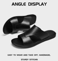 CLOHOO Sandalias De Cuero Para Hombre Casual Cómodas Y Antideslizantes De Verano Calzado De Lujo Para Exteriores Talla Verdadera - details 1