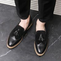 Zapatos De Liderazgo Elegante Para Hombre Casual Formal Slip-on Loafers De Cuero Tassel Para Noche Fiesta Boda Zapatos De Velada - details 28