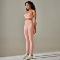Conjunto De Leggings De Yoga Para Mujer Ropa Deportiva De Gimnasio Conjunto De Leggings Y Sujetador De Cintura Alta Sin Costuras Transpirable Y Anti-Pelusa - details 15