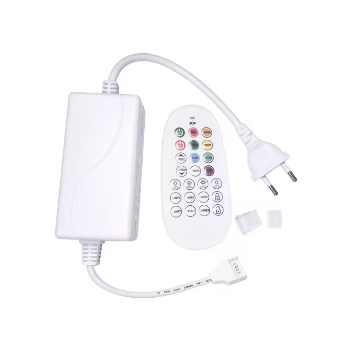 Ledkia Controlador para Tira LED RGB 220V AC SMD Silicone FLEX con Mando RF Blanco - 1