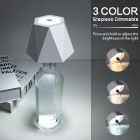 Lámpara De Mesa Inalámbrica Para Botella Con Control Táctil Y 3 Colores Iluminación Nocturna Recargable USB Para Barra Vino Luz De Escritorio - details 3
