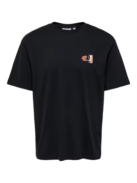 Camiseta Basketball Negra NBA de Only&Sons - 1