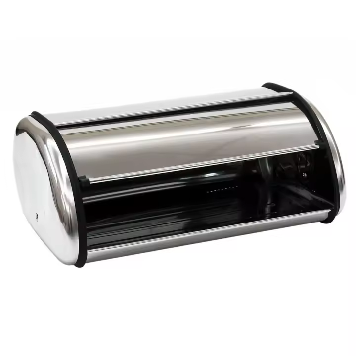 Lola Home Panera de acero inoxidable plateada de 42x27x18 cm - 1