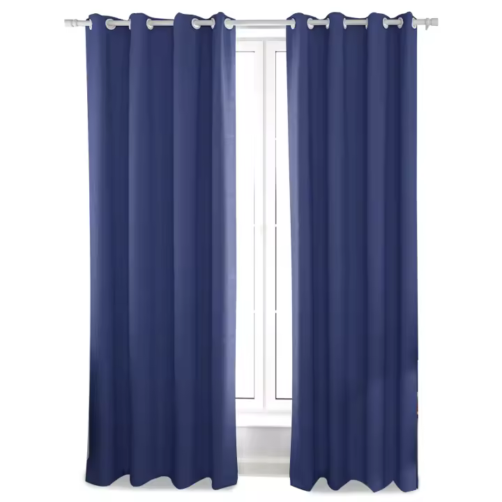 Cortinas Opacas Blackout Oscurecimiento De La Habitación, Ojales Cortinas Grises, Cortinas  Térmicas Aislantes del Frio y del Calor, 2 Piezas con Anillos Plateados 140x260cm. Ideal para dormitorio y salón. - 1
