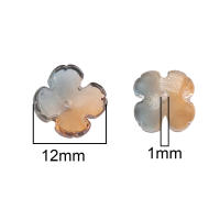 10Pcs Perlas De Vidrio De 12mm Con Diseño De Flor De Cuatro Pétalos Únicas Para Creación Manual De Joyería Accesorios Para Pulseras Y Pendientes - details 3