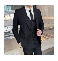 Traje De Novio Para Hombre S-9XL Moda Negocios Profesional Traje Formal Coreano Conjunto De Chaqueta Chaleco Y Pantalones Para Banquete - details 7