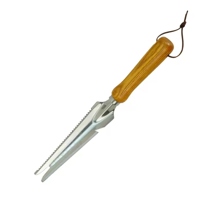 1pc Herramienta De Jardín De Acero Inoxidable Con Mango De Roble Para Malear Sembrar Transplantar Y Excavar - 1