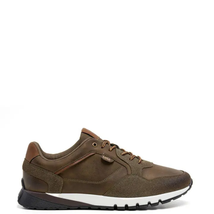 Lois 64497 Zapatillas para hombre marrones en sintético con cordones 64497-023 - 1