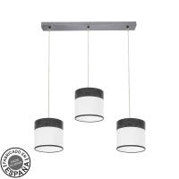 FABRILAMP - Regleta Cloe 3xe27 Cromo/blanca-madera Negra Regx60x16 cm - details 1