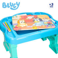 Bluey - Mesa infantil Bluey con pizarra para escribir y borrar, dibujos, Incluye rotuladores para colorear, Mesa de dibujo, Pupitres infantiles, Regalo para niños 3 años - details 1