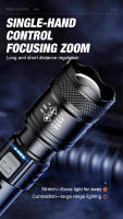 Linterna Táctica Recargable Por USB Con Zoom Telescópico Luz Potente LED Portátil Para Exteriores Fuente De Luz Fuerte - details 3