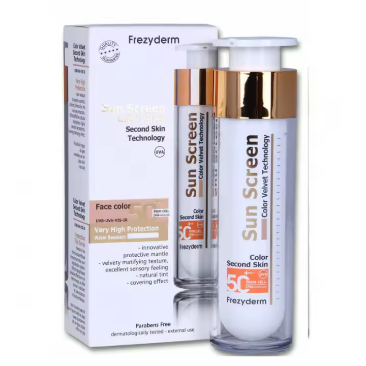 FREZYDERM SUN SCREEN VELVET FACE SPF50+ COLOR 50 - 1