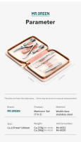 Kit De Manicura Y Pedicura MR.GREEN 7 En 1 Herramientas De Uñas Profesionales Acero Inoxidable Con Estuche De Viaje Para Hombres - details 15