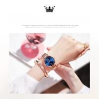 Reloj De Pulsera De Mujer OLEVS 5866 Con Incrustaciones De Diamante Y Calendario Resistente Al Agua De Acero Inoxidable Estilo Versátil Y Elegante - details 3