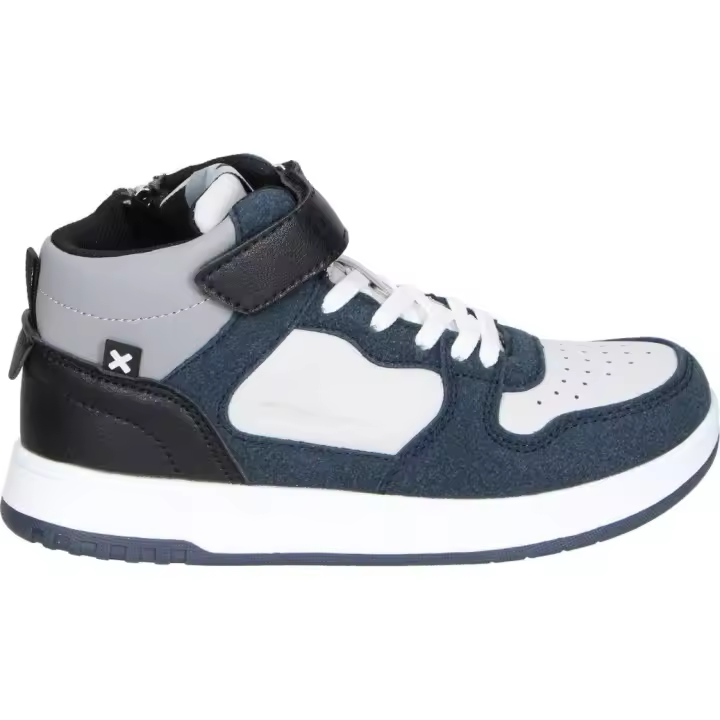XTI | Zapatillas Deportivas XTI Infantiles – Zapatilla Alta en Color Azul – Sneaker con Cierre de Cordón y Velcro – Máxima Sujeción – Alta Calidad y Cómodidad - Modelo 150558 - 1