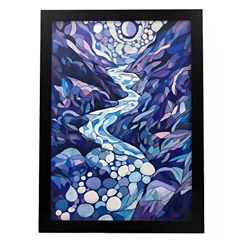 Nacnic Póster De Paisaje Dramático Abstracto Con Una Montaña - 1