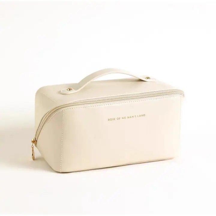 Neceser cosméticos de viaje de CUELO SINTÉTICO gran capacidad, MEJORADA,estuche de maquillaje portátil para mujer, organizador de artículos de tocador multifuncional impermeable - 1