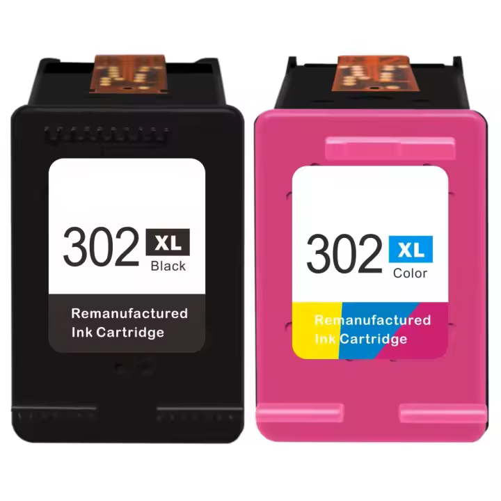 Cartuchos de tinta 302XL Cartuchos Tinta De Impresora para HP 302 XL Compatible Con Impresoras Officejet 5220 Envy 4520 4522 Deskjet 1110 2130 3630（1Negro Y 1Color ） - 1