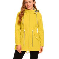 Chaqueta Impermeable Para Mujer Larga Abrigo De Lluvia Con Capucha Para Ciclismo Y Escalada Técnica De Poliéster Secado Rápido - details 39
